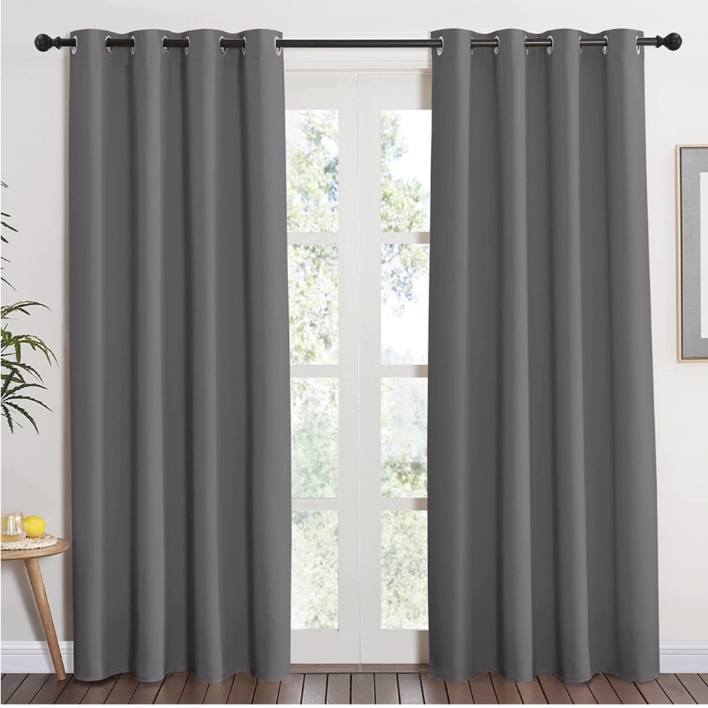 Nice Town Dark Grey Curtains